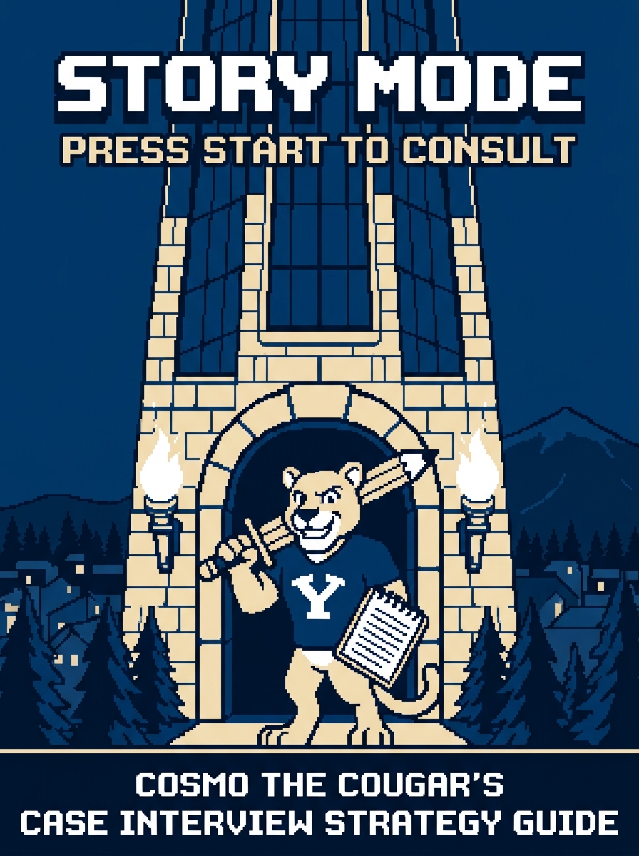 Story Mode cover: Cosmo at the Tanner Building arch with a pencil-sword and notepad shield